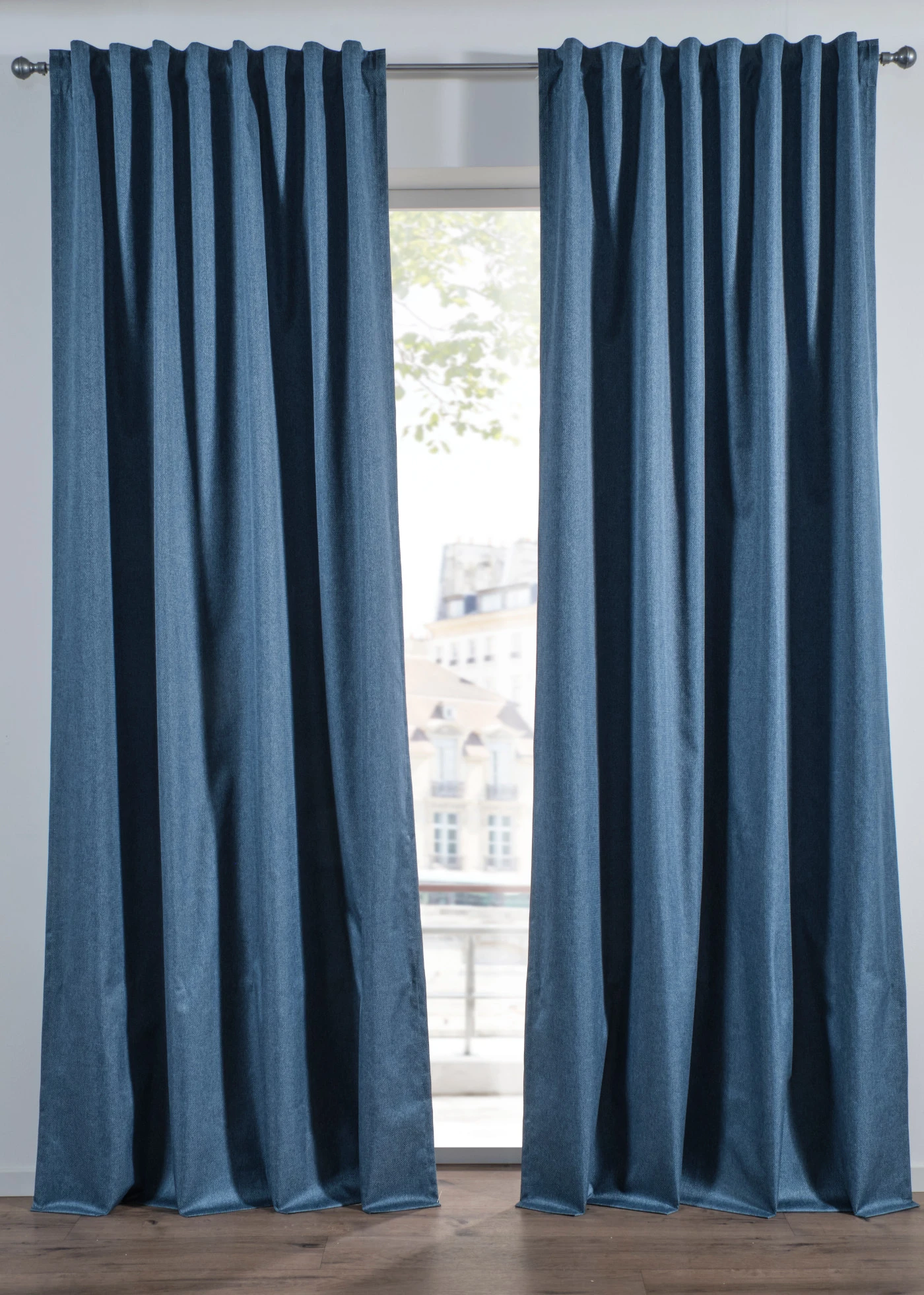 Verduisterend gordijn met structuur (1 stuk) • blauw • bonprix online shop