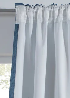 Verduisterend gordijn met structuur (1 stuk), Kleur: blauw