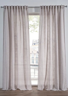 Gordijn in linnenlook (1 stuk), Kleur: taupe
