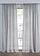 Firana w optyce lnu (1 szt.), kolor: jasnoszary