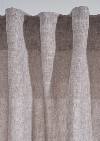 Függöny lenvászon hatással (1db) • szürkésbarna • bonprix áruház