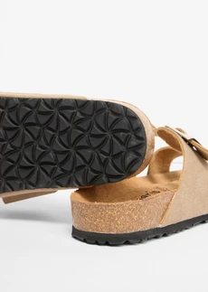 Papuci Tamaris din piele • gri-bej • magazin bonprix