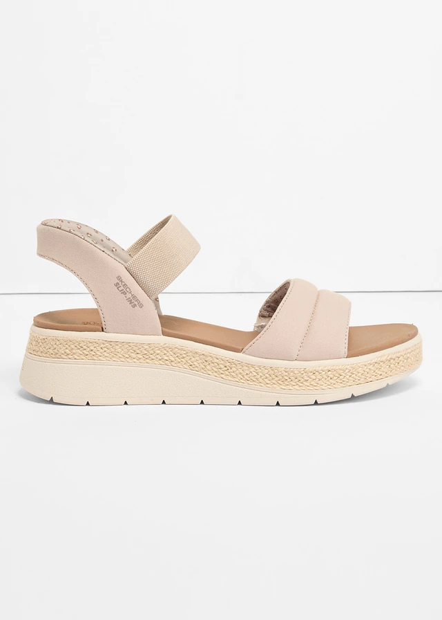 Wsuwane sandały na koturnie marki Skechers • szarobrązowy • sklep bonprix