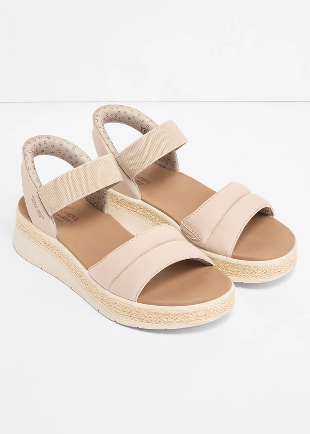 Skechers slip-in sleehak sandalette • taupe • product-page.page-title-suffix