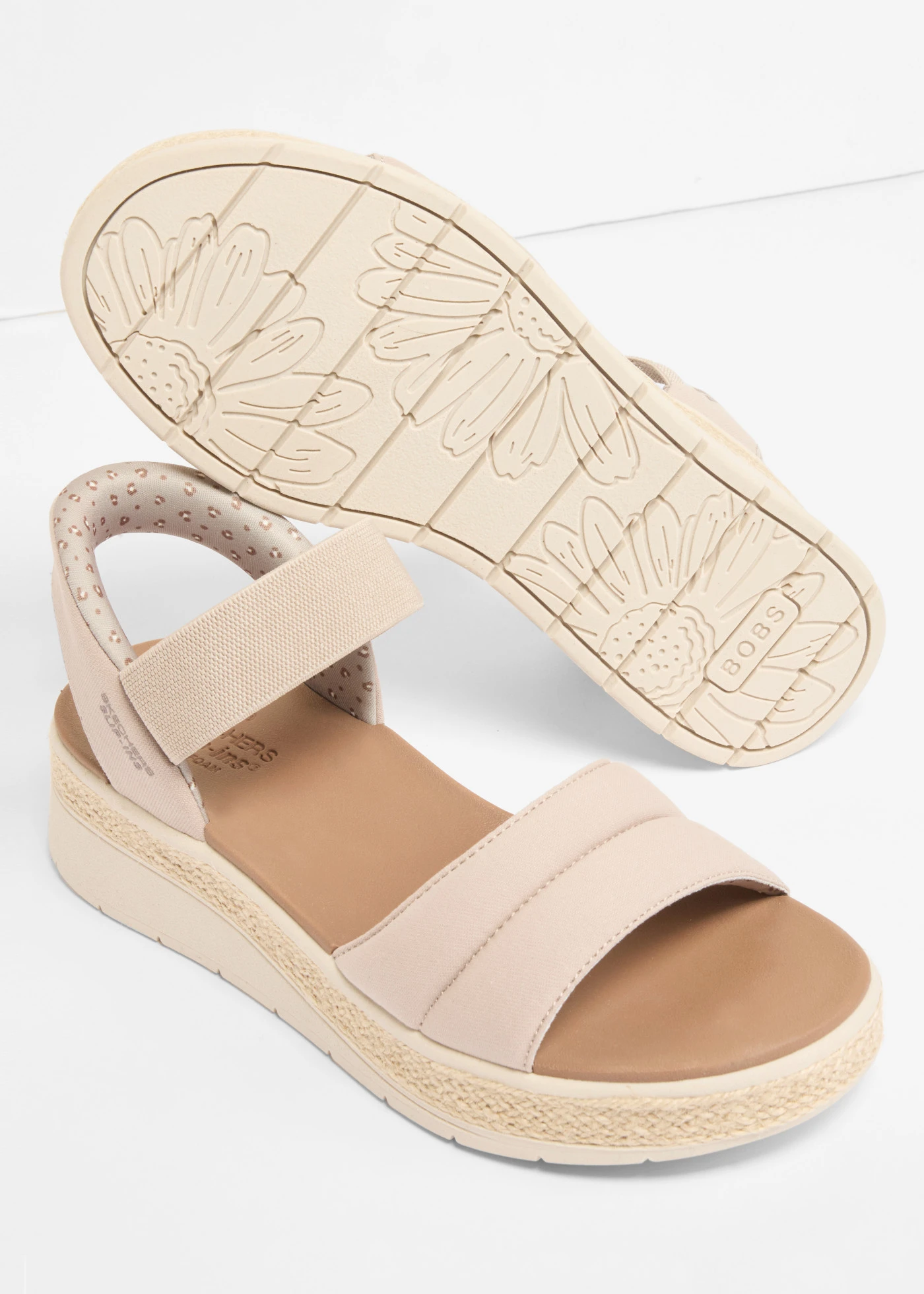 Wsuwane sandały na koturnie marki Skechers • szarobrązowy • sklep bonprix