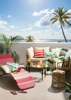 Přehoz s pestrými proužky • pestré barvy • bonprix obchod