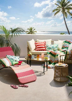 Kussen met bloemenprint • groen-wit gebloemd • bonprix online shop