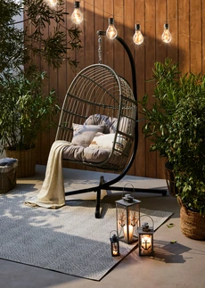 Lanternă design "ancoră" (3buc.), culoare: gri