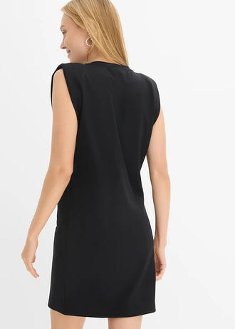 Mini ruha kiemelt vállrésszel • fekete • bonprix áruház