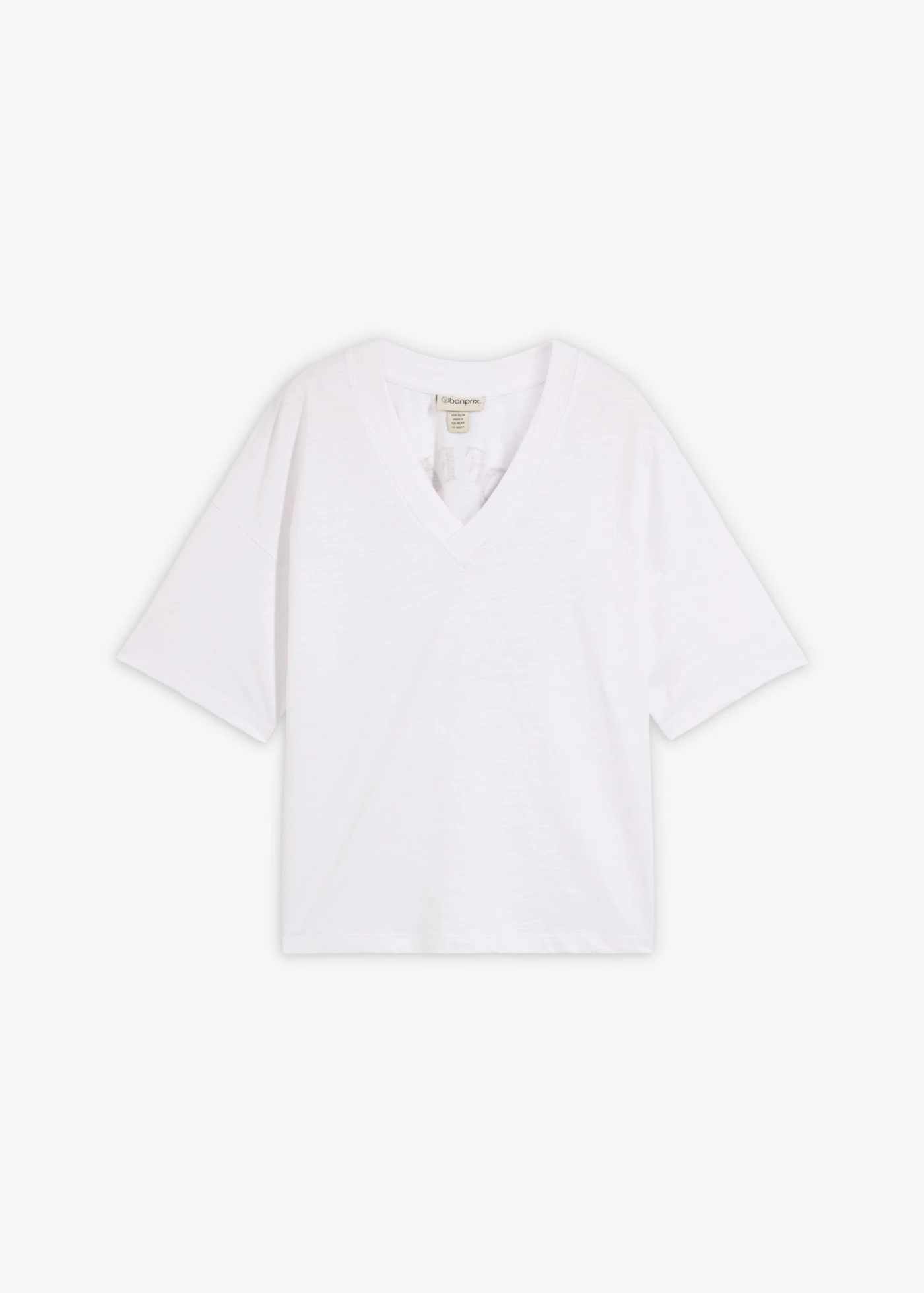 Tricou oversize 100% din bumbac organic • alb-leo • magazin bonprix