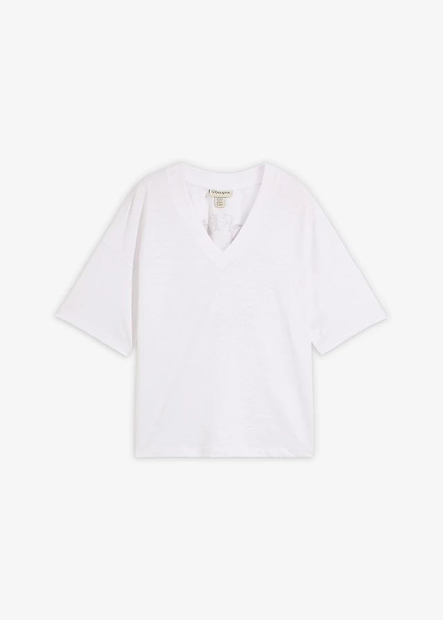 Tričko oversize, z čistej bio bavlny • biela-leopard • obchod bonprix