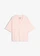 T-shirt oversize 100% coton, Couleur: rose clair-blanc imprimé