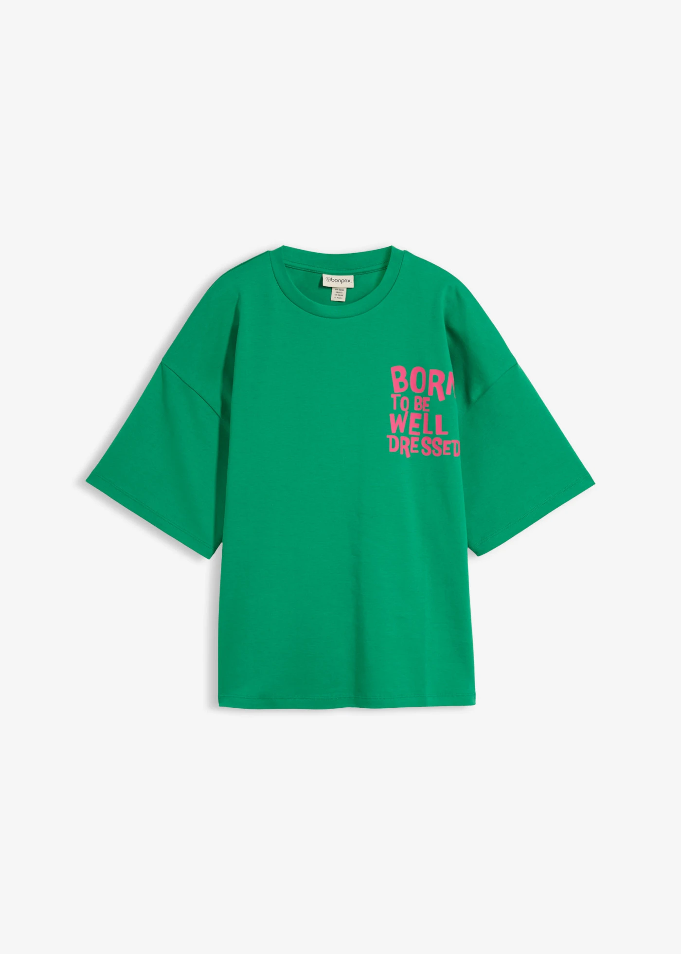 Oversize-tričko z čistej bio bavlny • zelený drahokam-pinklady • obchod bonprix