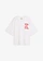 T-shirt oversize 100% coton, Couleur: blanc/rouge imprimé
