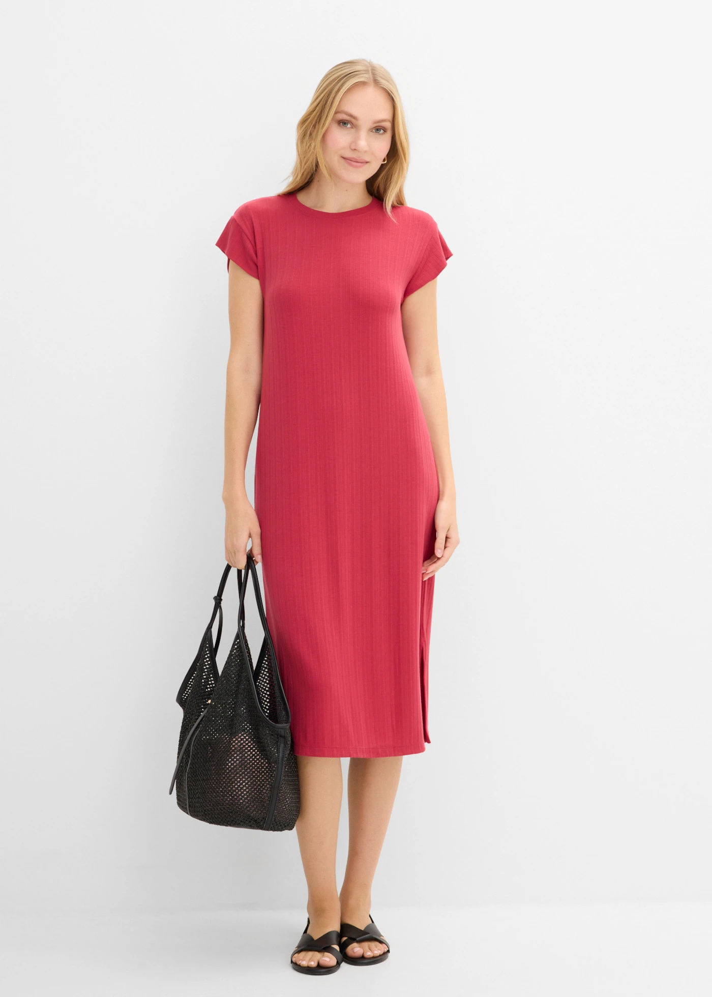 Shirtjurk van een viscosemix • kersenrood • bonprix online shop