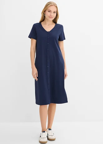 Robe en jersey 100% coton • bleu foncé • Boutique bonprix