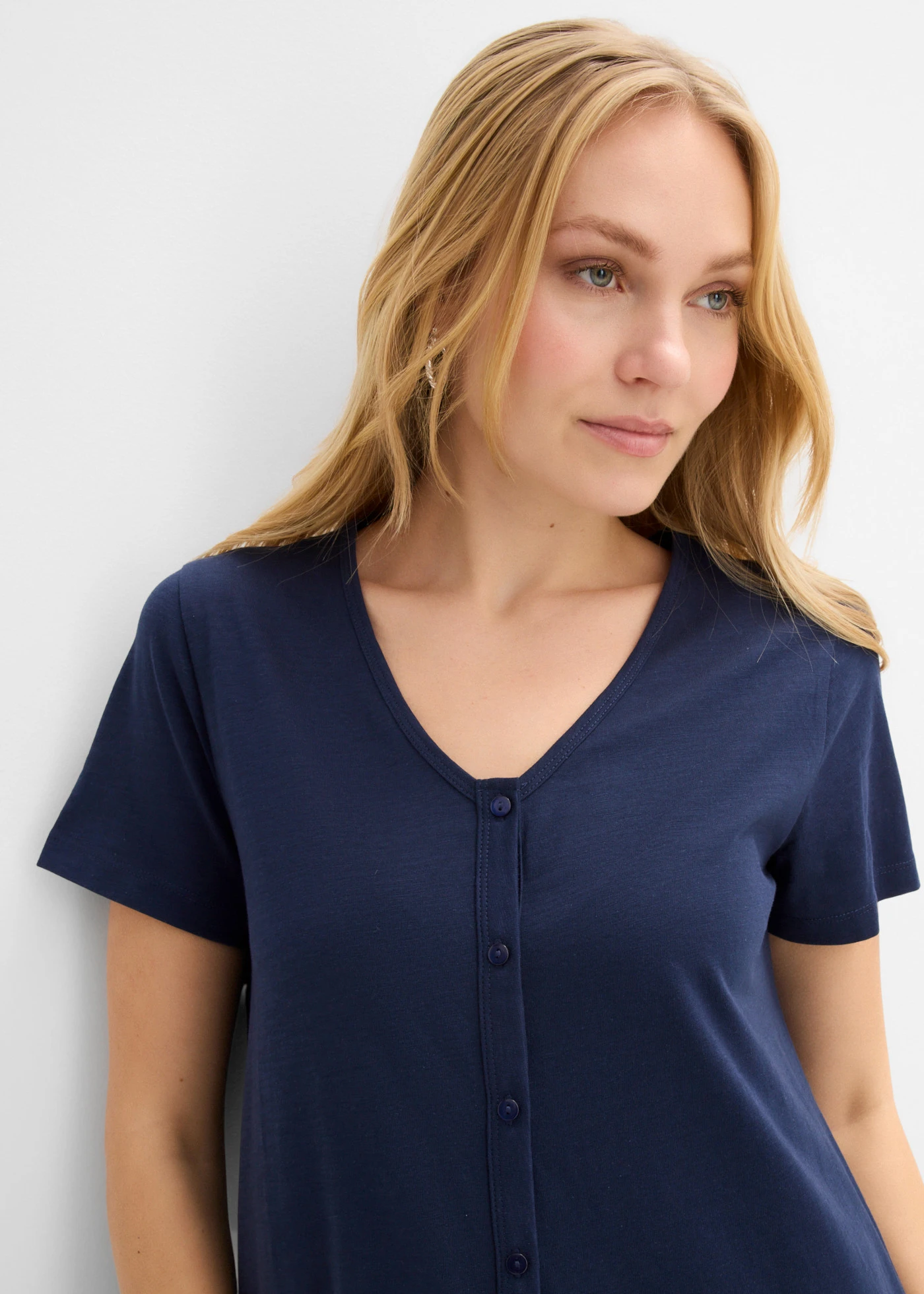 Robe en jersey 100% coton • bleu foncé • Boutique bonprix