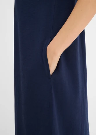 Robe en jersey 100% coton • bleu foncé • Boutique bonprix