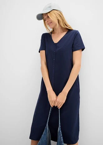 Robe en jersey 100% coton • bleu foncé • Boutique bonprix