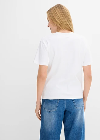T-shirt 100% coton • blanc imprimé • Boutique bonprix