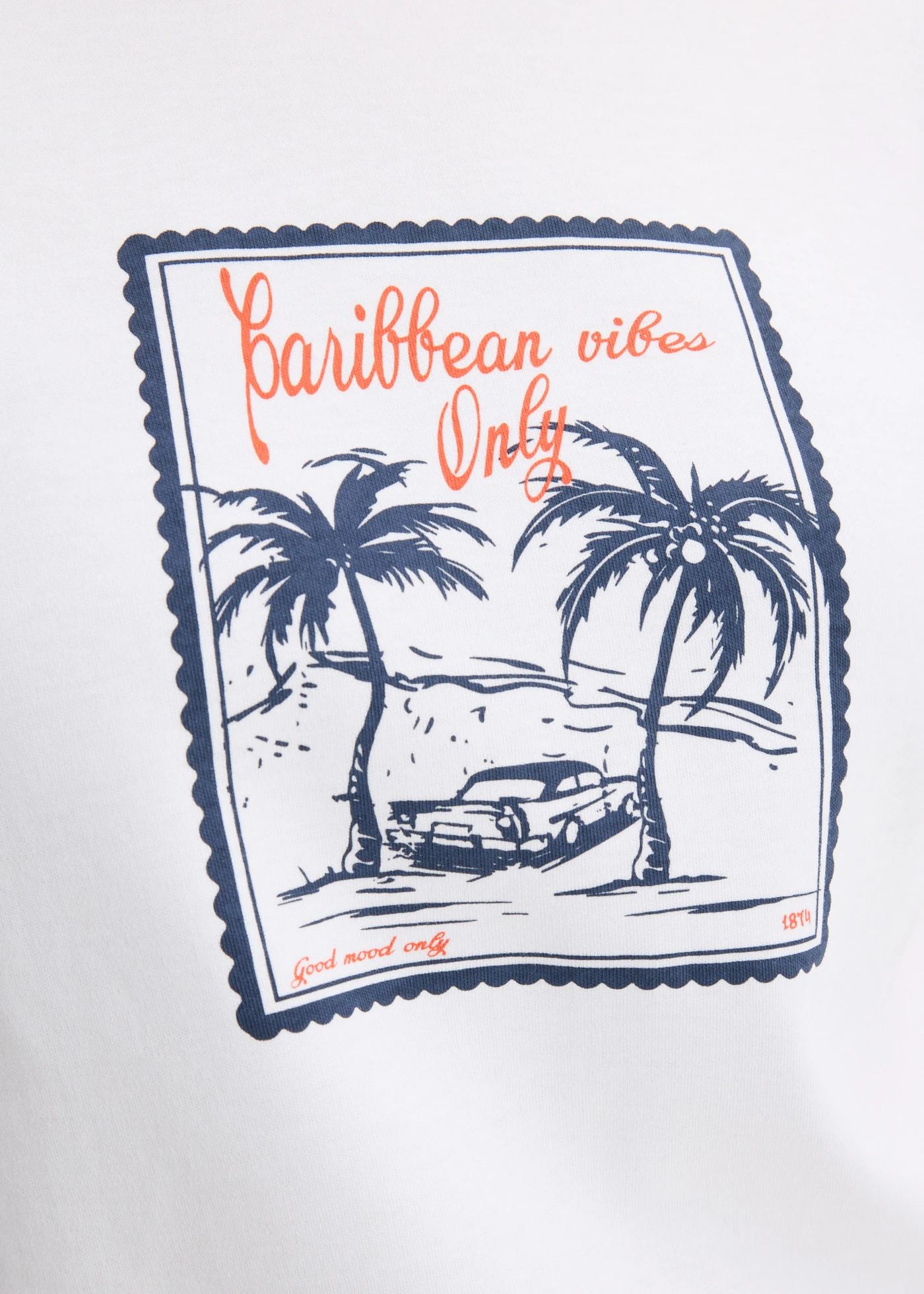T-shirt z czystej bawełny organicznej • biały z nadrukiem • sklep bonprix