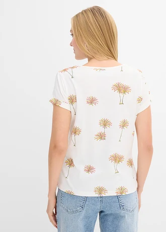 T-shirt 100% coton • écru imprimé • Boutique bonprix