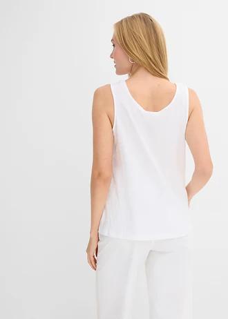 Top 100% coton, Couleur: blanc imprimé