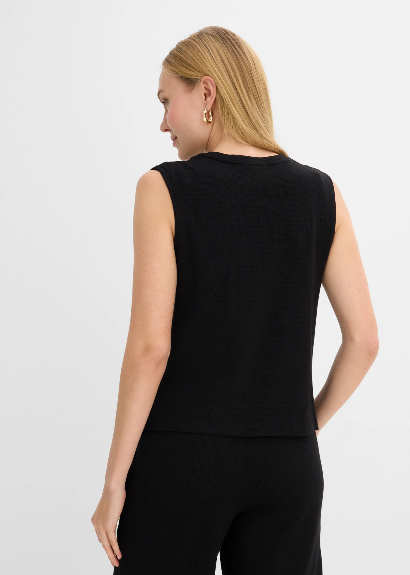 Top din bumbac organic 100% • negru • magazin bonprix