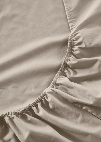 Drap-housse en percale, Couleur: marron clair