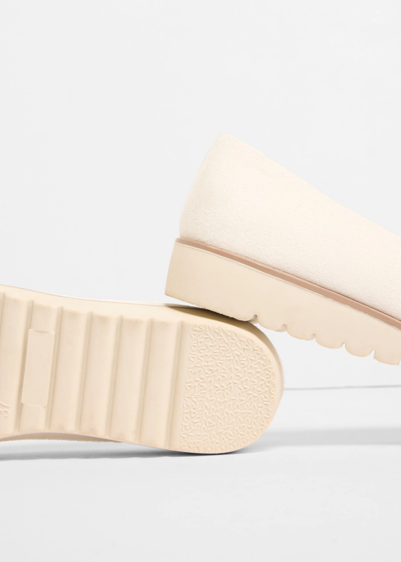 Ballerina's met gewatteerde binnenzool • crème • bonprix online shop