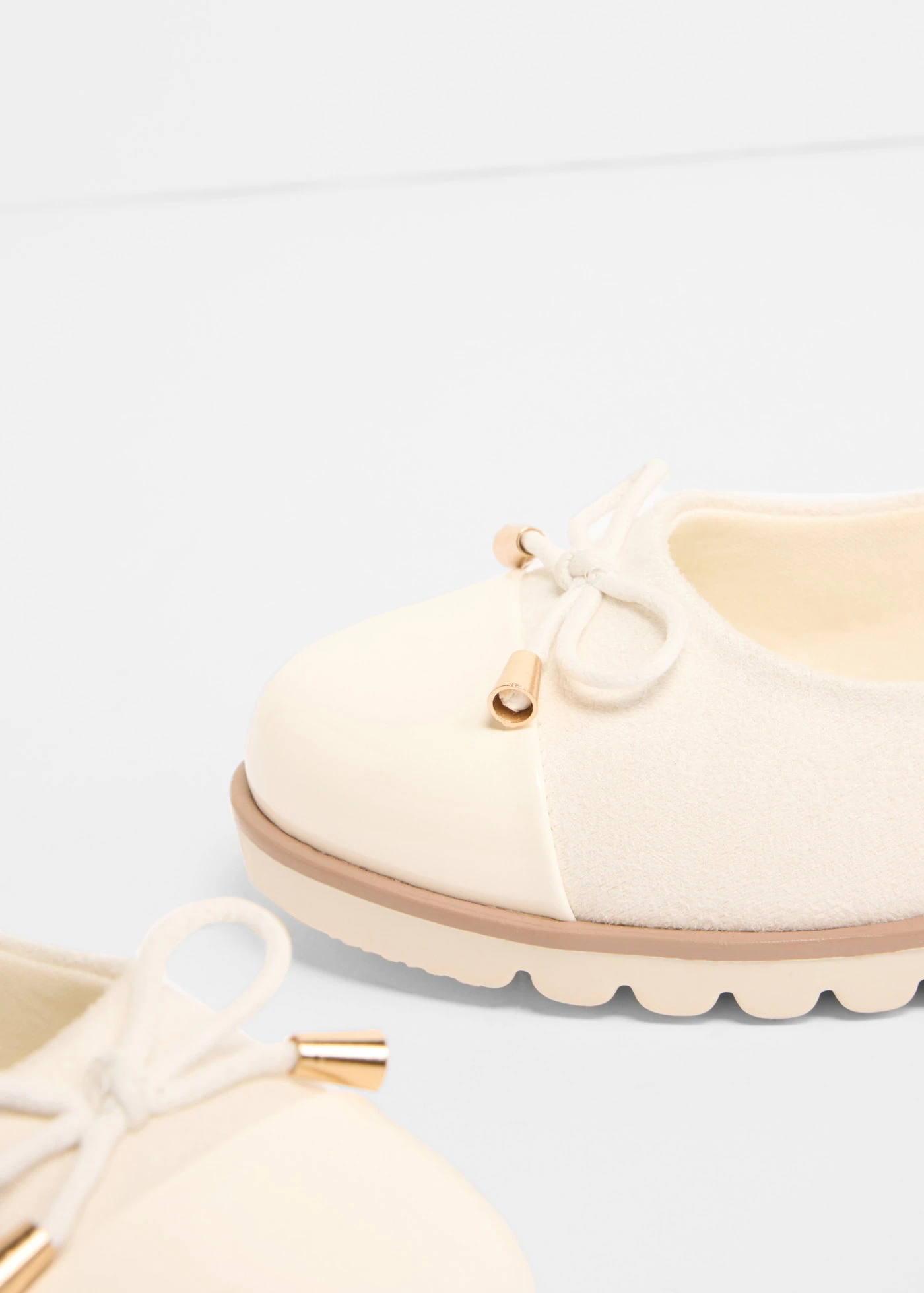 Ballerina's met gewatteerde binnenzool • crème • bonprix online shop