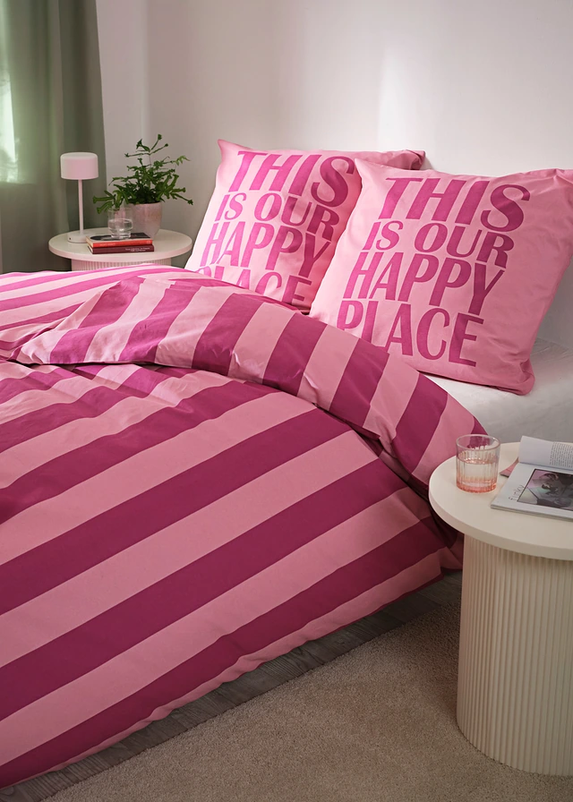 Parure de lit en coton mélangé • rose vif-rose • product-page.page-title-suffix