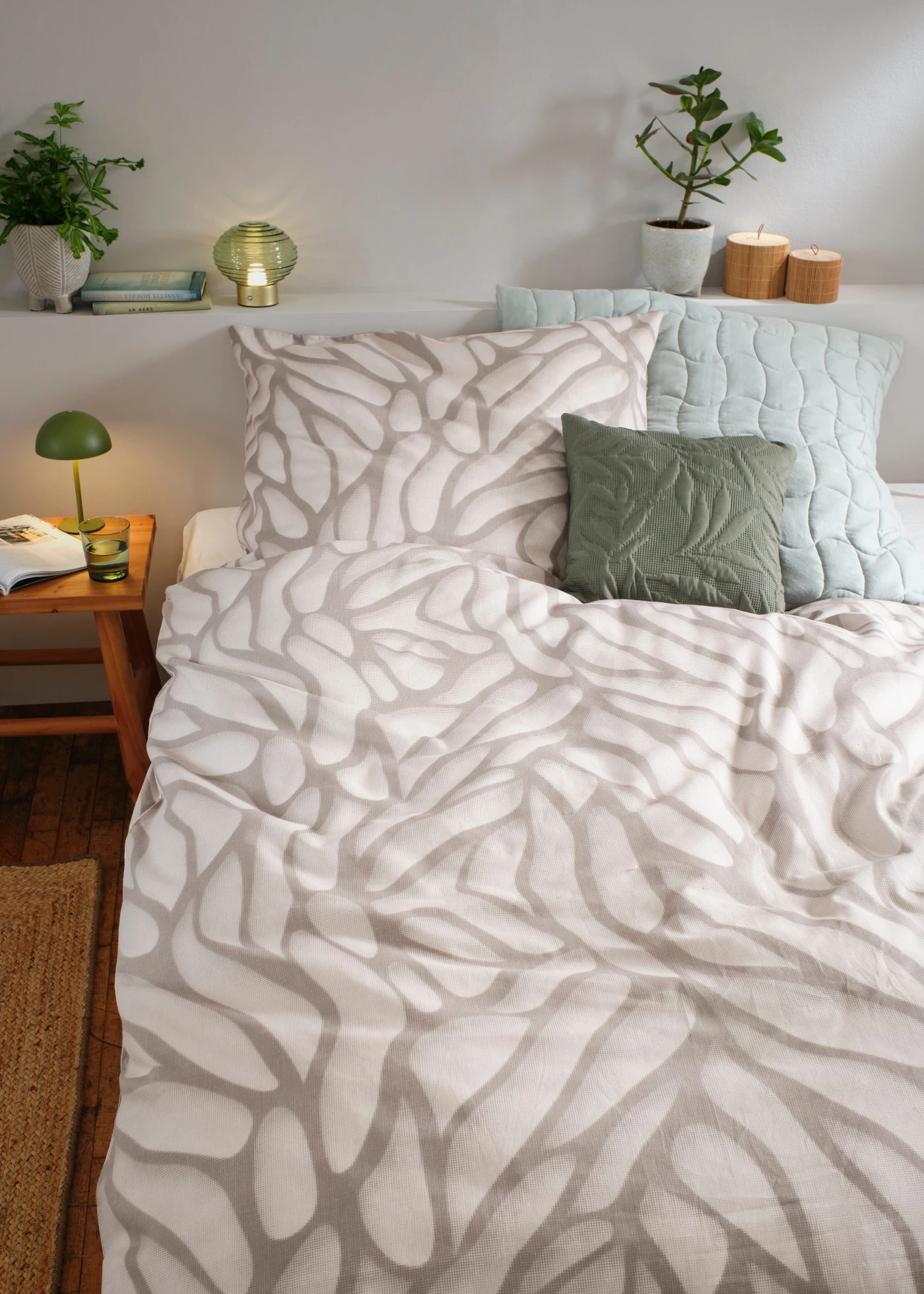 Parure de lit en linon • taupe/beige • Boutique bonprix