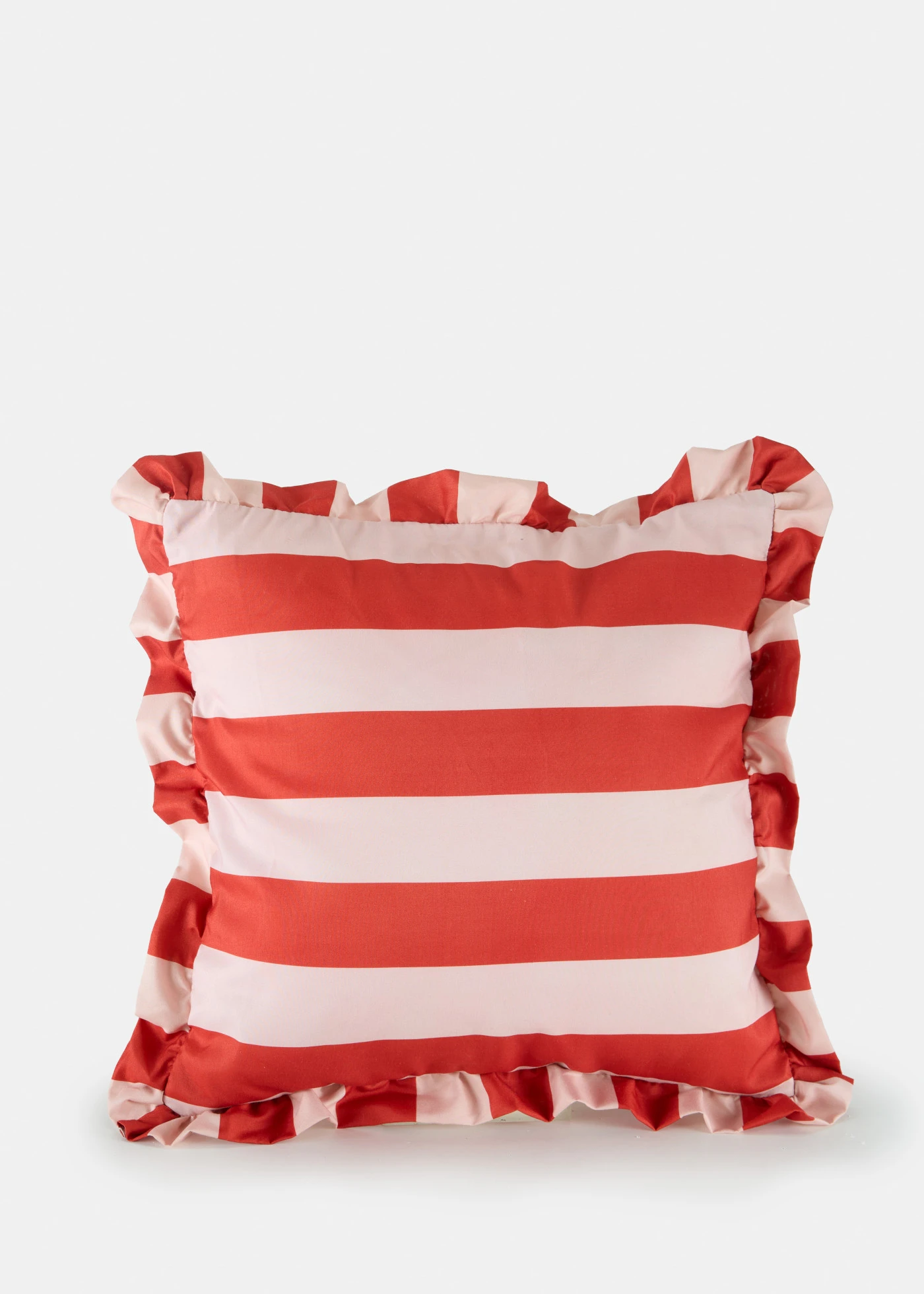 Gestreepte kussenhoes met ruches • rood gestreept • bonprix online shop