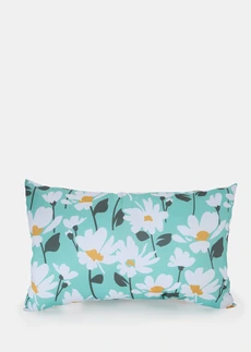 Kussen met bloemenprint, Kleur: groen-wit