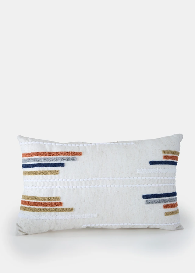 Sierkussen met applicatie, Kleur: crème