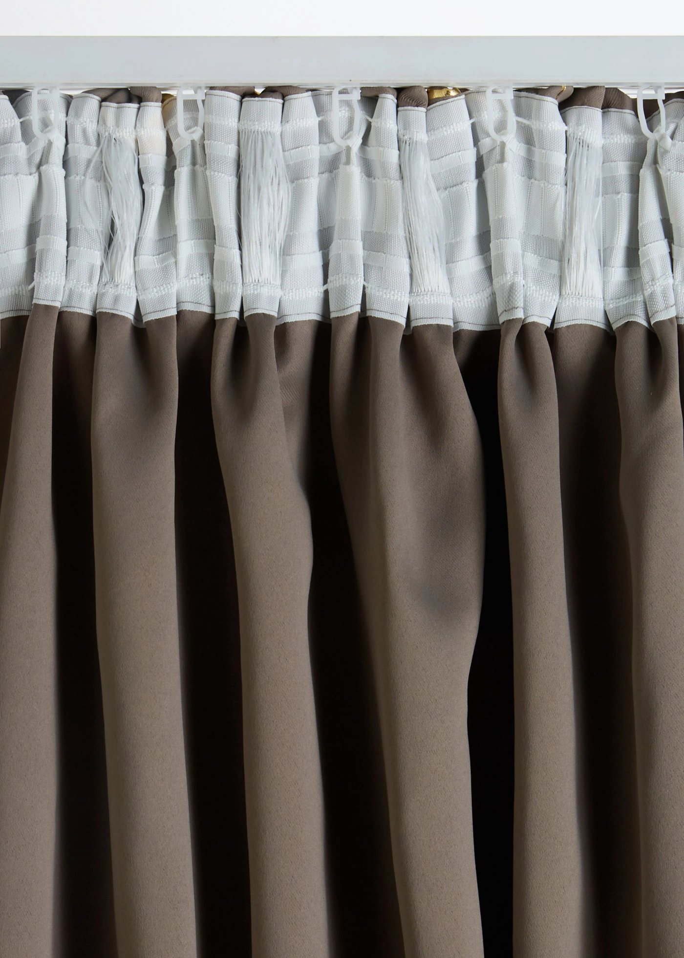 Draperie de întunecare cu imprimeu lucios (1 buc.) • maro/auriu • magazin bonprix