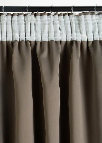 Draperie de întunecare cu imprimeu lucios (1 buc.) • maro/auriu • magazin bonprix