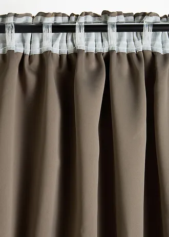 Rideau obscurcissant à imprimé brillant (1 pce) • marron/doré • Boutique bonprix