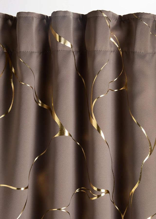 Rideau obscurcissant à imprimé brillant (1 pce) • marron-doré • product-page.page-title-suffix