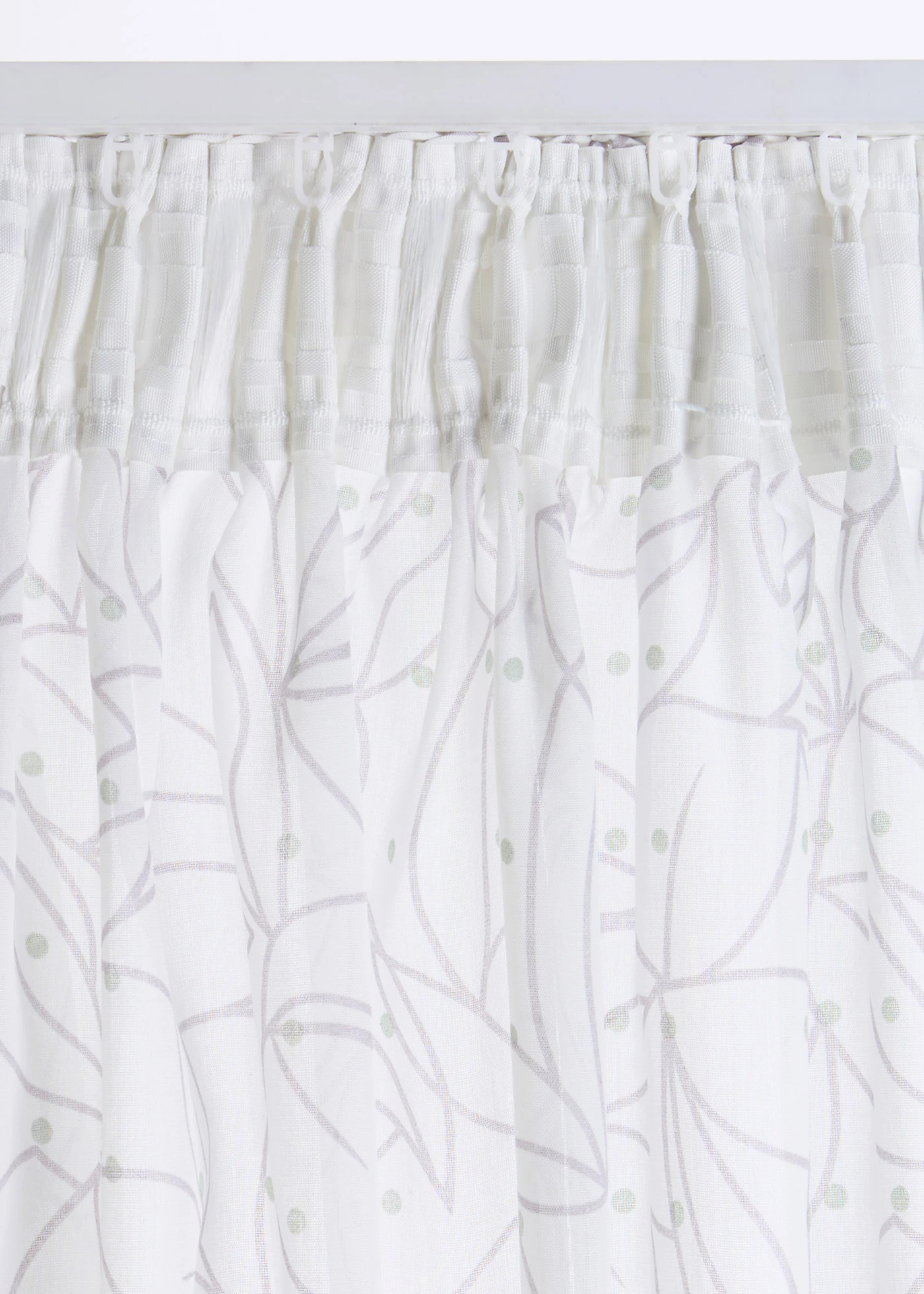 Voilages (2 pces) • blanc-vert fumé-gris • Boutique bonprix