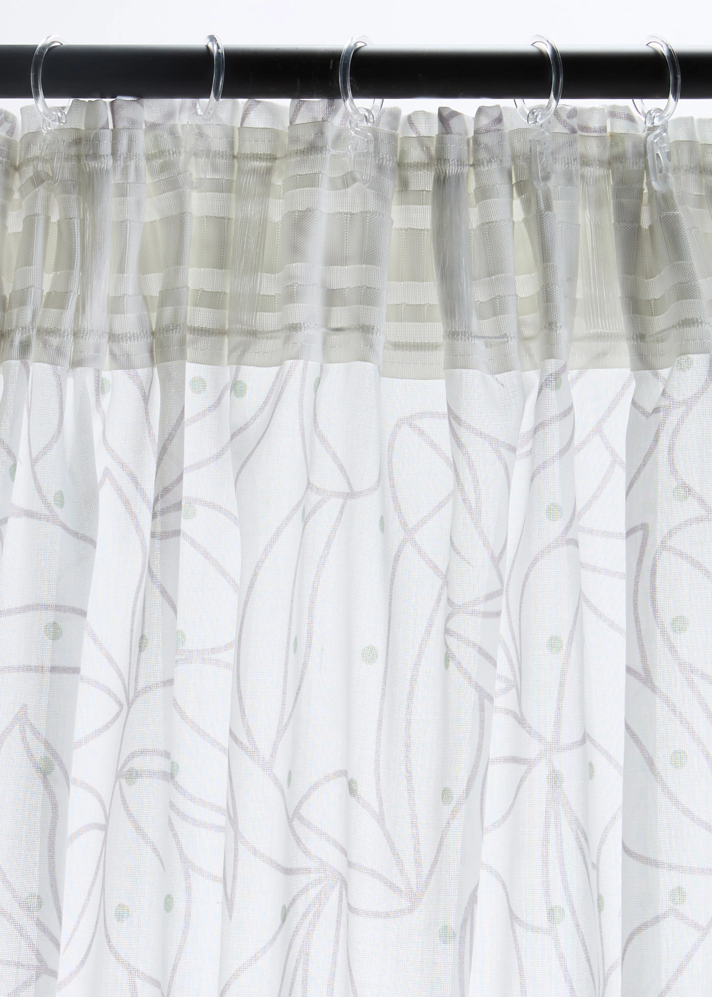 Lot de 2 voilages • blanc-vert fumé-gris • Boutique bonprix