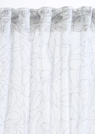 Gordijn van robuust polyester (2 stuks) • wit-rookgroen-grijs • bonprix online shop