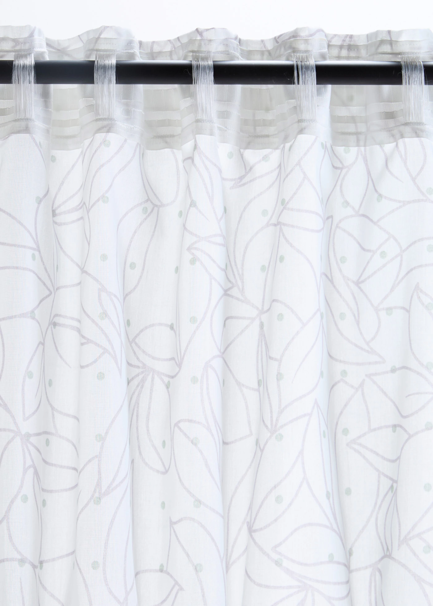 Gordijn van robuust polyester (2 stuks) • wit-rookgroen-grijs • bonprix online shop