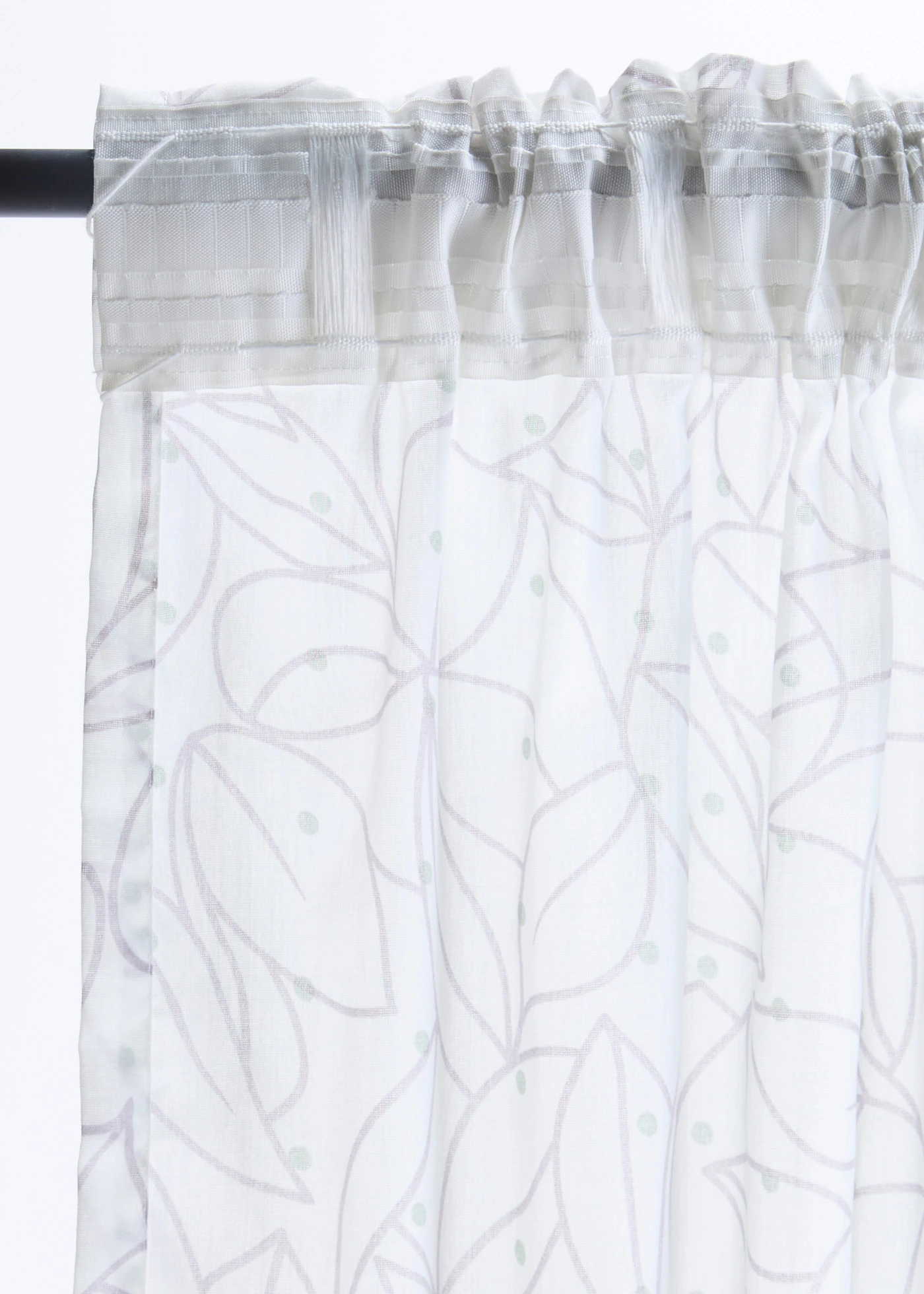 Gordijn van robuust polyester (2 stuks) • wit-rookgroen-grijs • bonprix online shop