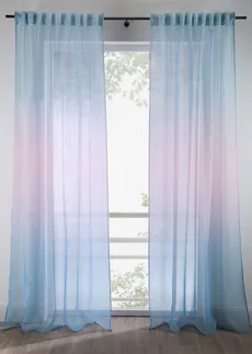 Voilage à imprimé (1 pce) • bleu clair-rose clair • Boutique bonprix