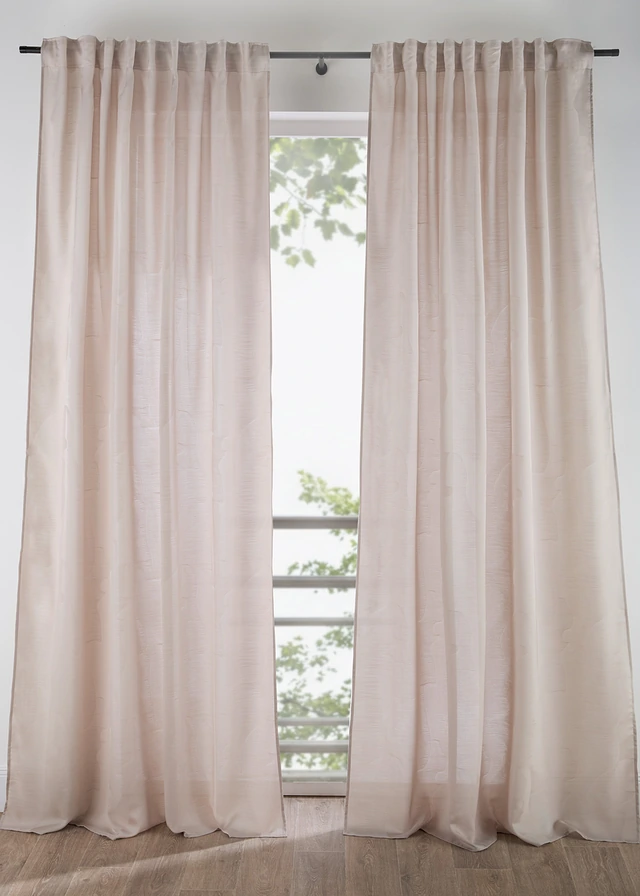 Rideau jacquard à motif moderne (1 pce), Couleur: gris argent