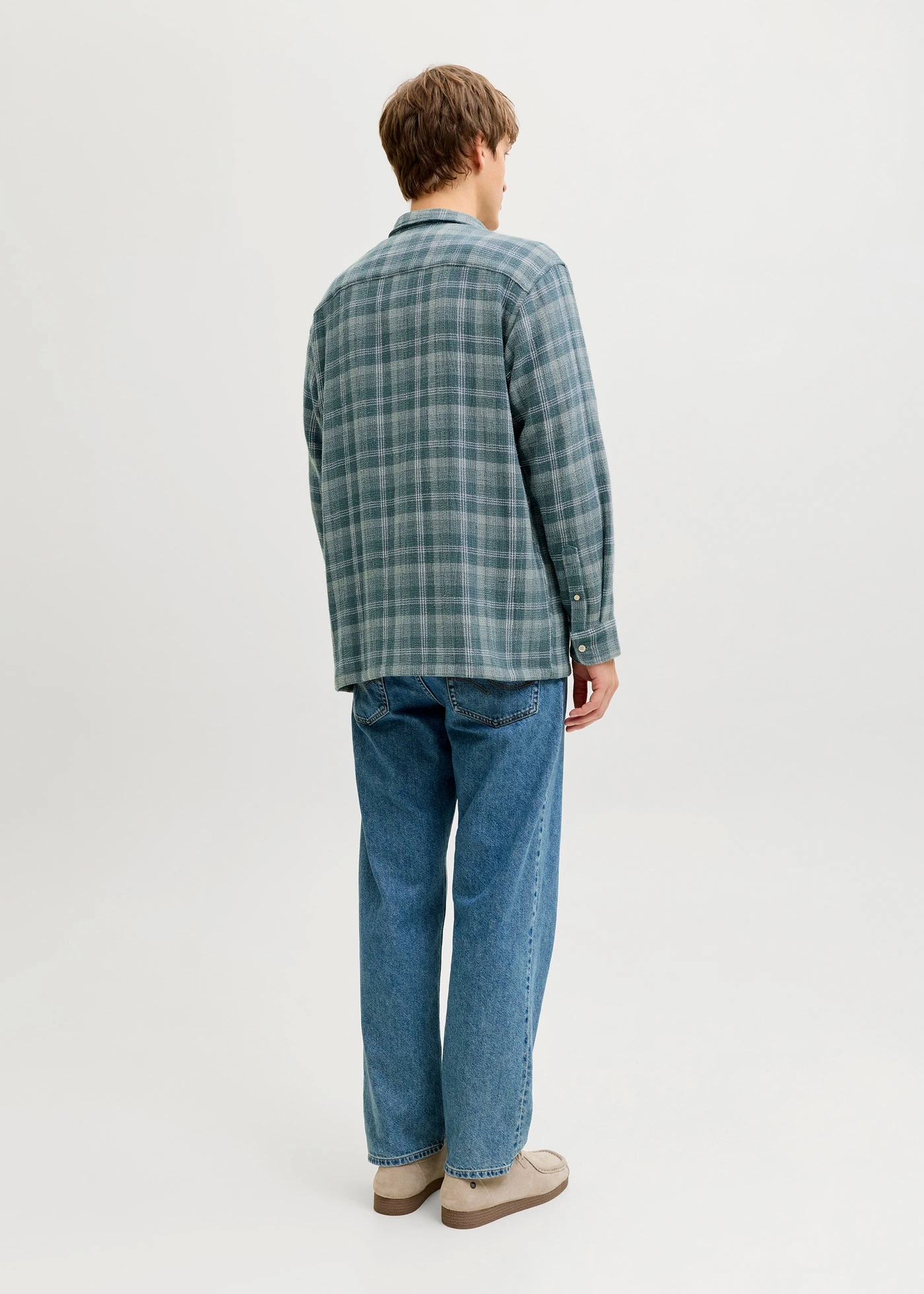 JJ REBEL Overhemd met lange mouwen • grijsgroen geruit • bonprix online shop