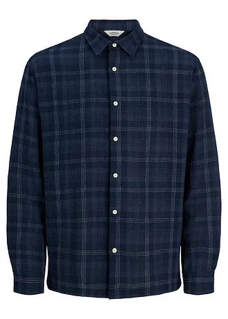 JJ REBEL Overhemd met lange mouwen • inktblauw geruit • bonprix online shop