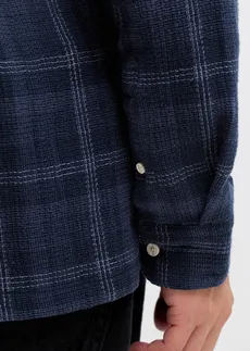 Chemise manches longues JJ REBEL, Couleur: bleu encre carreaux